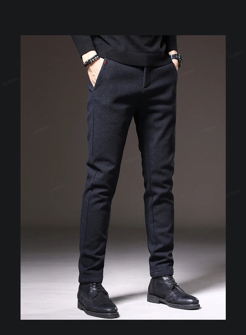 Men's Stretch Thick Cotton Trousers