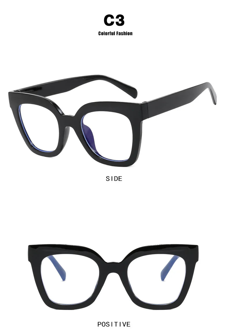 Square Frame Anti Blue Light Glasses - Transparent Computer Eyewear for Women & Men