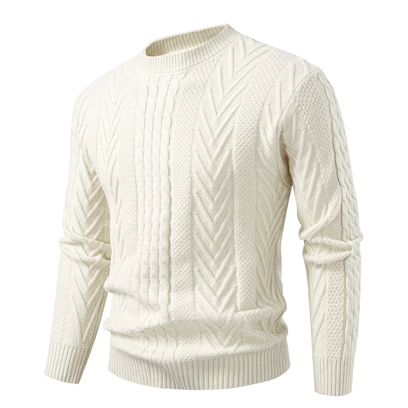 Autumn Winter Knit Sweater - Unisex O-Neck Pullover Slim Fit