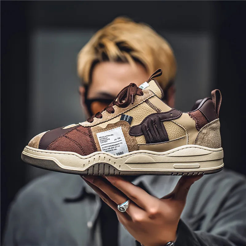 Men's Casual Platform Lace Up Comfortable  Sneakers