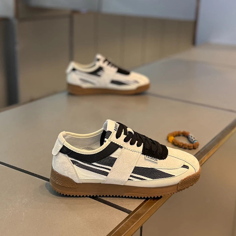 Men's Platform Casual Sneakers - Lace-Up Sports Running Shoes