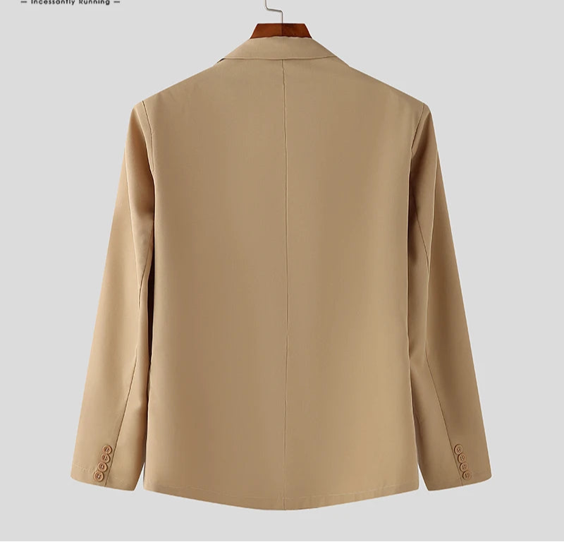 Men's Deconstruct Metal Buckle Long Sleeved Blazer