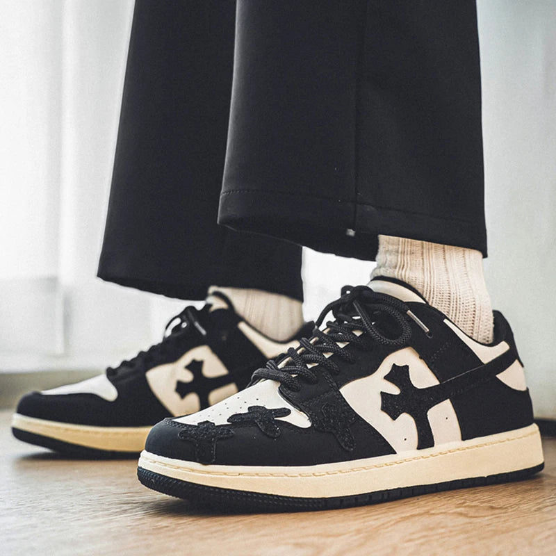Men's Cross-Design Sneakers - Running & Basketball Trainers