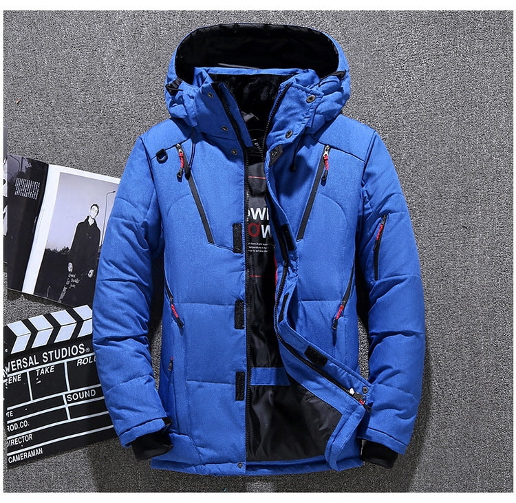 Men's Warm Hooded Thick Slim Fit Puffer Overcoat Thermal Jacket