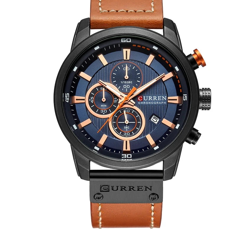 Luxury Chronograph Quartz Watch - Military Sport Watch for Men