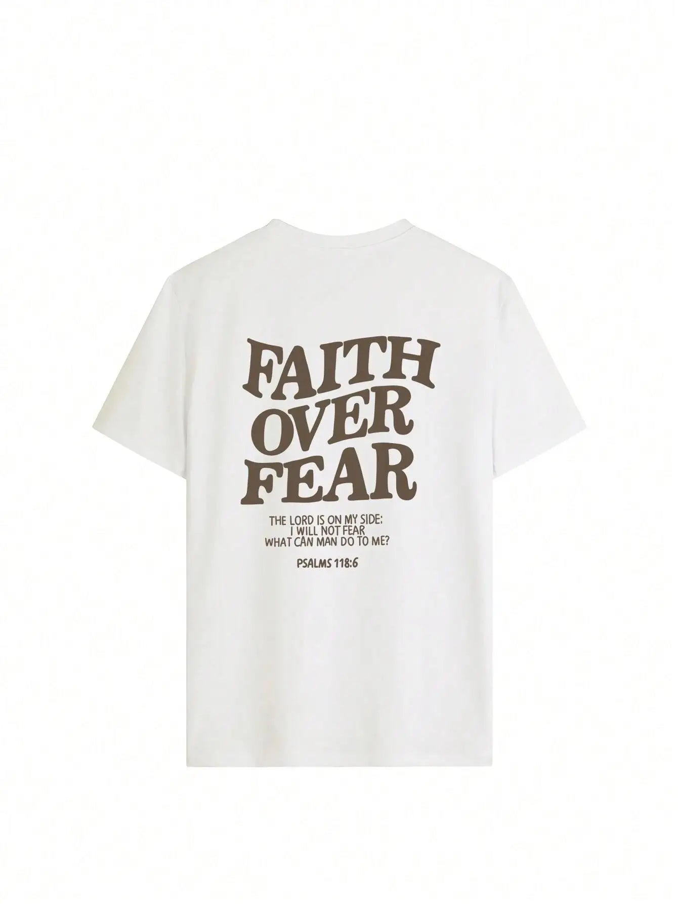 Faith Over Fear Letter Print Women Breathable Cotton T-Shirts  - Summer Casual Oversize T-shirt