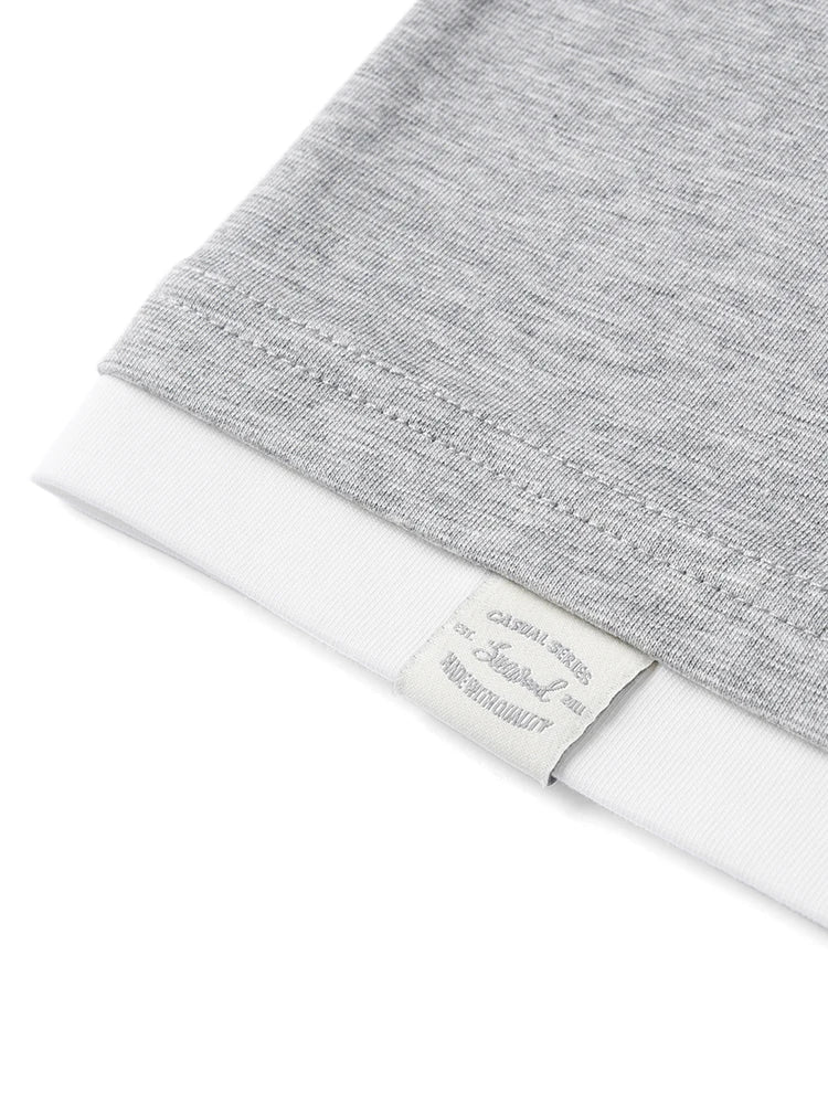 Men's Cool-Feel Sorona Fabric T-Shirt - 210gsm Fake Double Layer Oversize