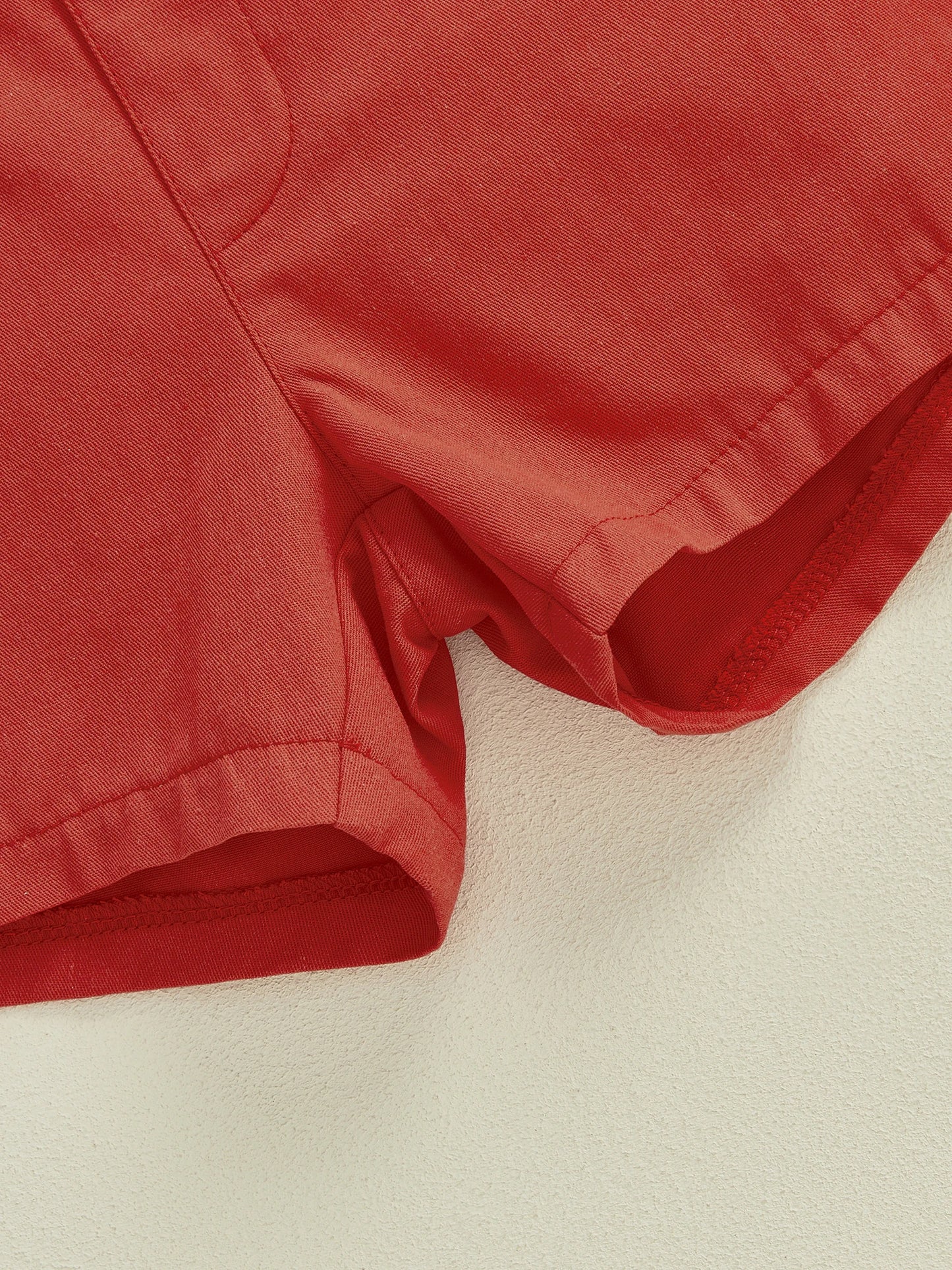 Valentine's Day Baby Boy Outfit Set - Heart Print Bowtie Shirt & Solid Shorts