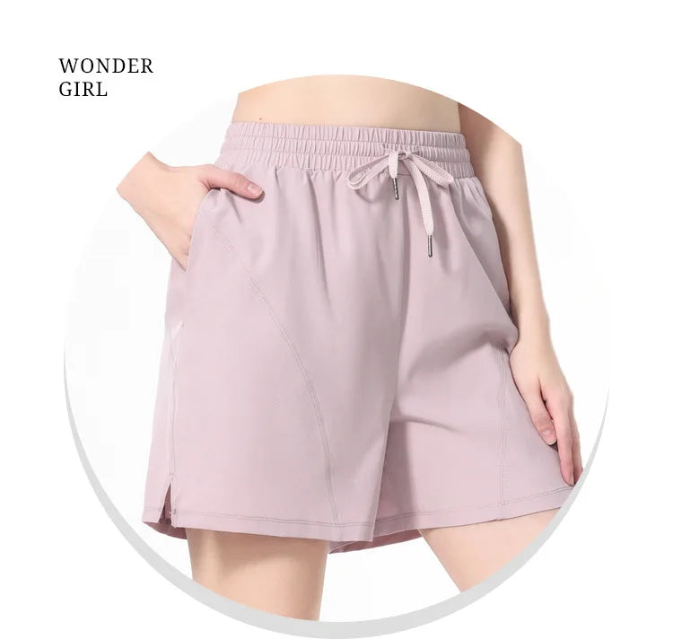 Women's Loose Running Shorts | Drawstring Waist with Pockets, Quick Dry S–XL