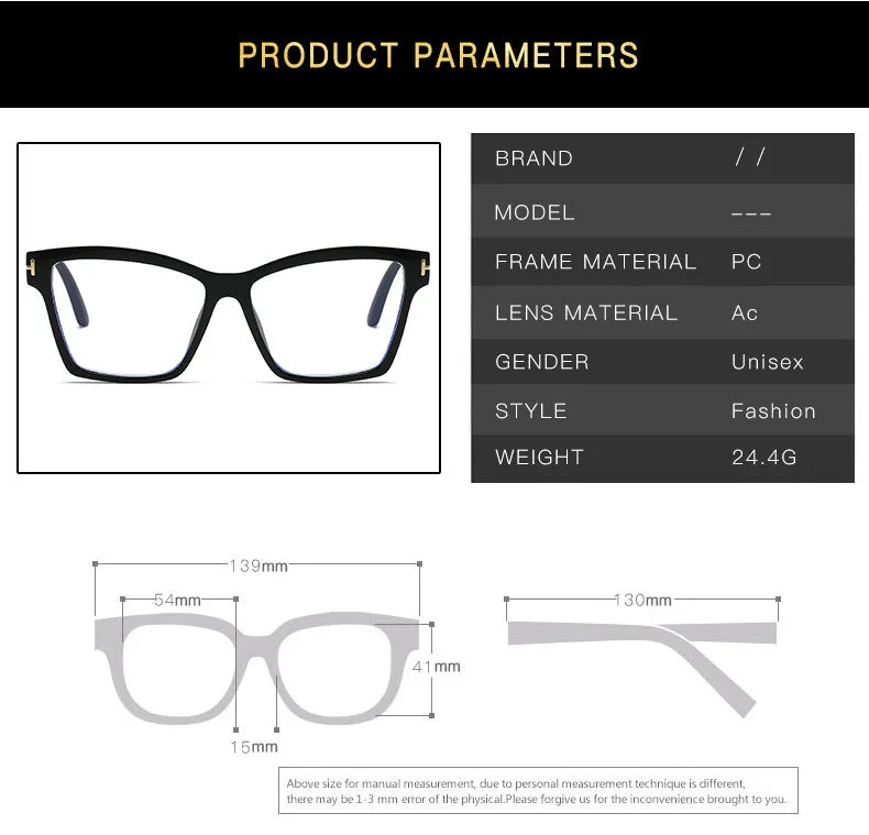 Anti Blue Light Cat Eye Glasses - Fashionable Retro Eyeglass Frame