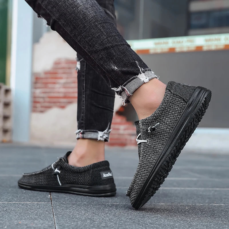 Men's Slip-On Casual Sneakers - Breathable Skateboard Loafers