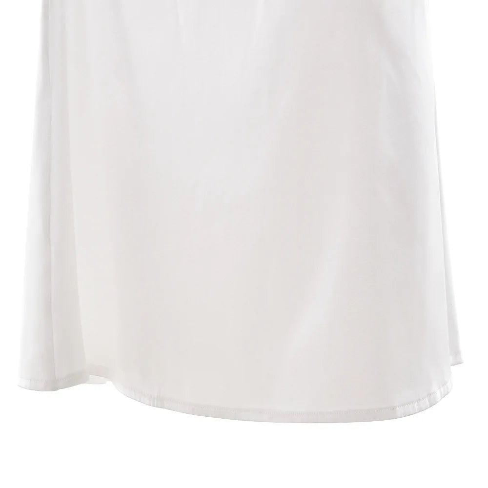 Women's Satin Long Sleeve 2 Piece Set - Deep V Neck Cropped Top & Matching Bottom