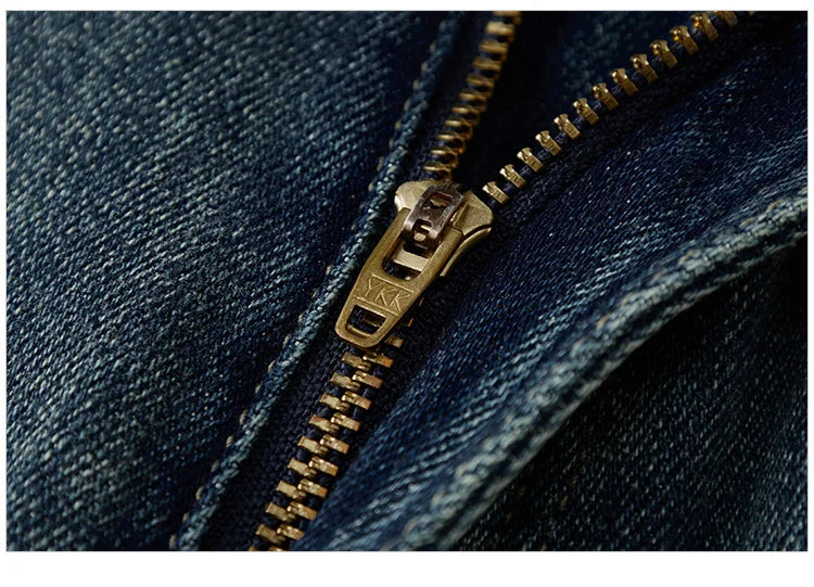 Women's Wide Leg Brushed Denim Jeans - Loose Fit Winter Warm Long Pants