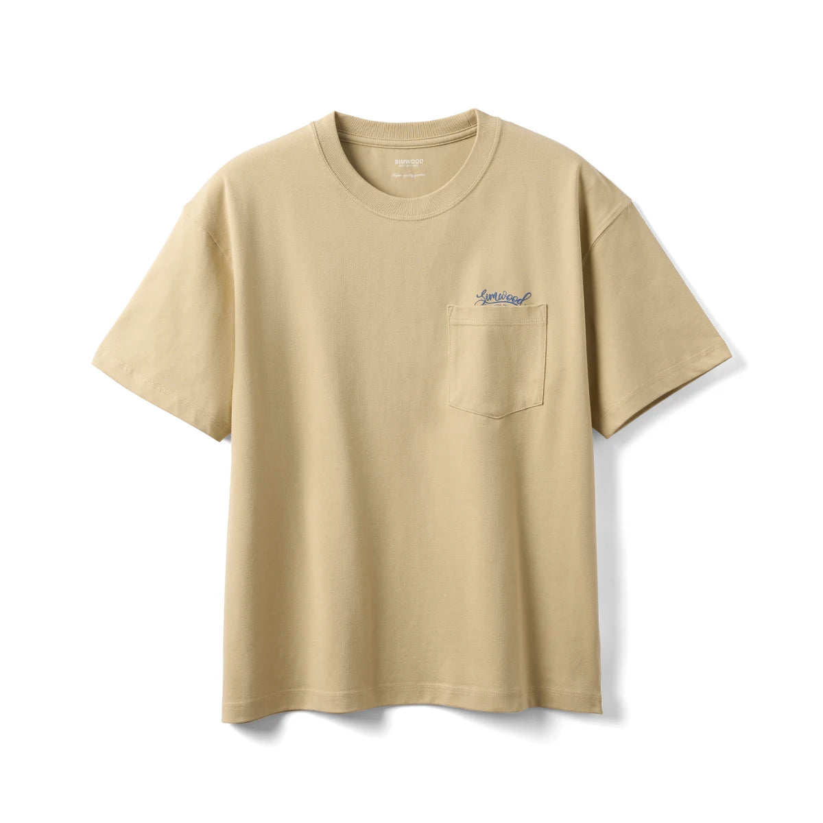 Men's Short Length Super Loose Cotton T-Shirt with Letter Print
