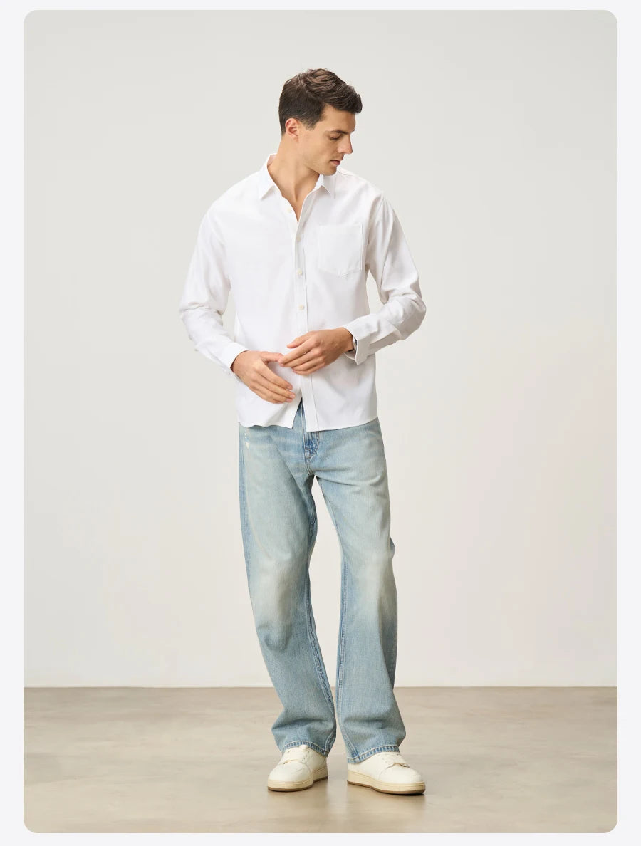 Linen Cotton Blend Shirt - Breathable Casual Shirt for Men
