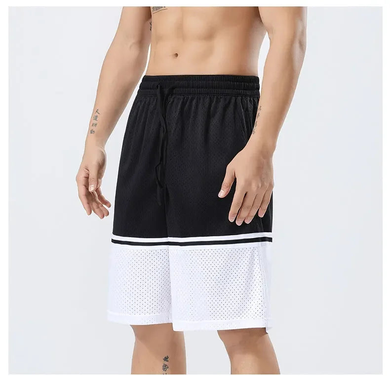 Men's Gym Casual Quick Dry Basketball Football Sweatpants Running Sports Pants Breathable Fitness Jogging Shorts