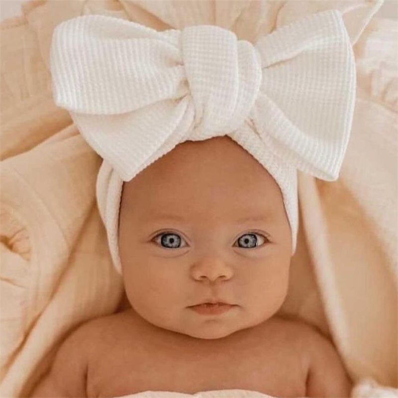 Infant Baby Girl Bow Headband Cute Stretch Bowknot Sweat Hair Bands Clothing Accessories