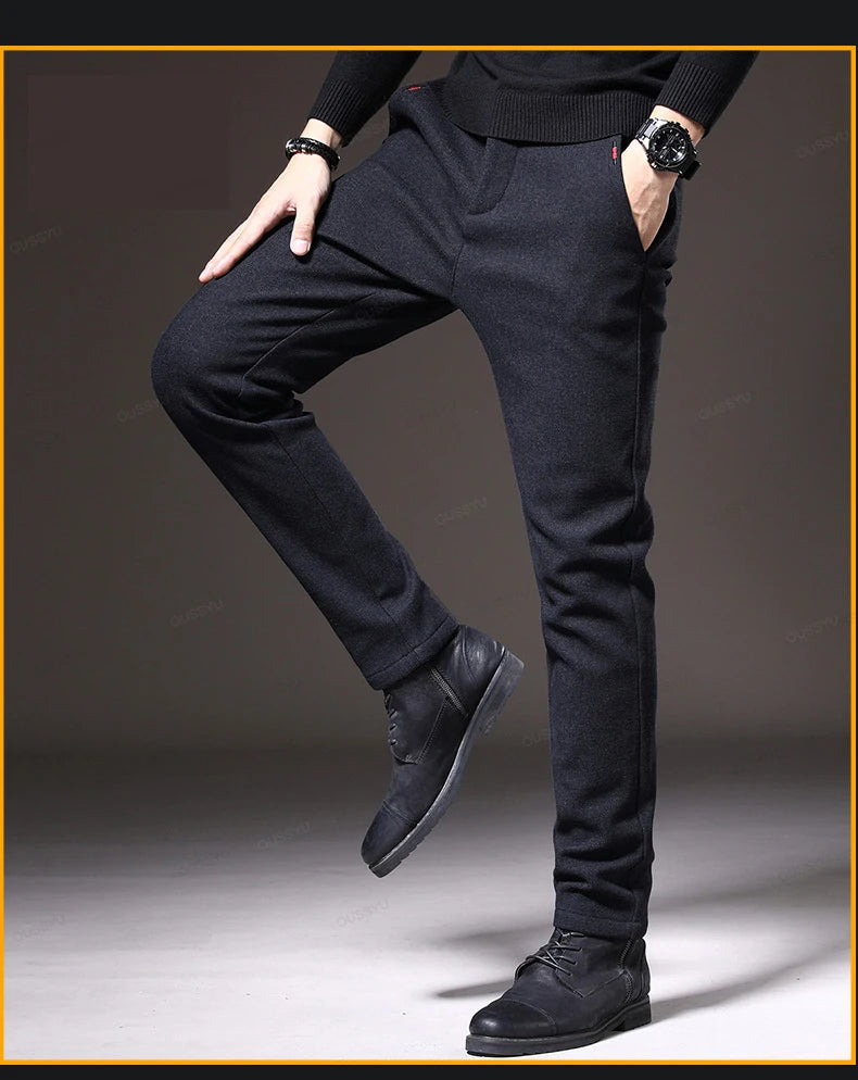 Men's Stretch Thick Cotton Trousers