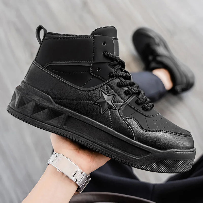 Men's High Top Platform Sneakers - Casual Skateboard Sports Shoes