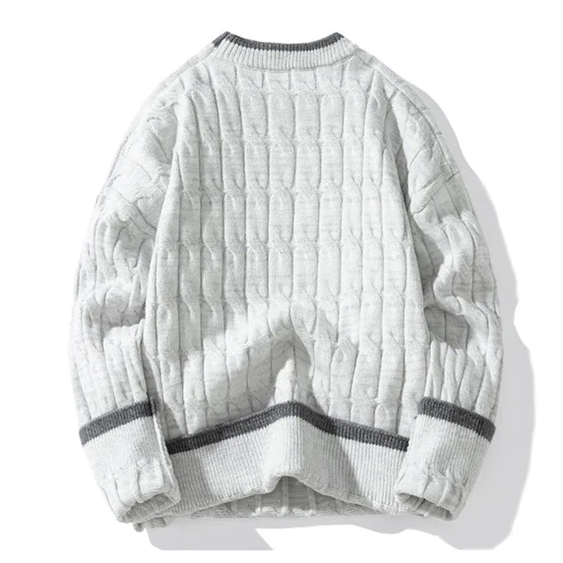 Men's Loose Knitted Pullover Sweater