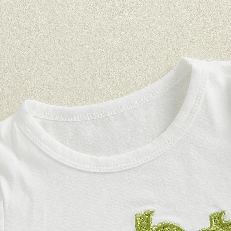 Toddler Baby Girls Clothes Set 0-3Y Strawberry Fruit Embroidery Short Sleeve Ruffle T Shirt and  Plaid Ruffle Shorts