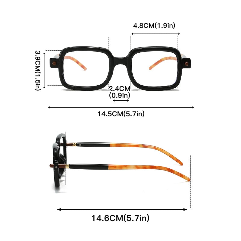 Vintage Square Blue Light Blocking Glasses - Trendy Optical Frames