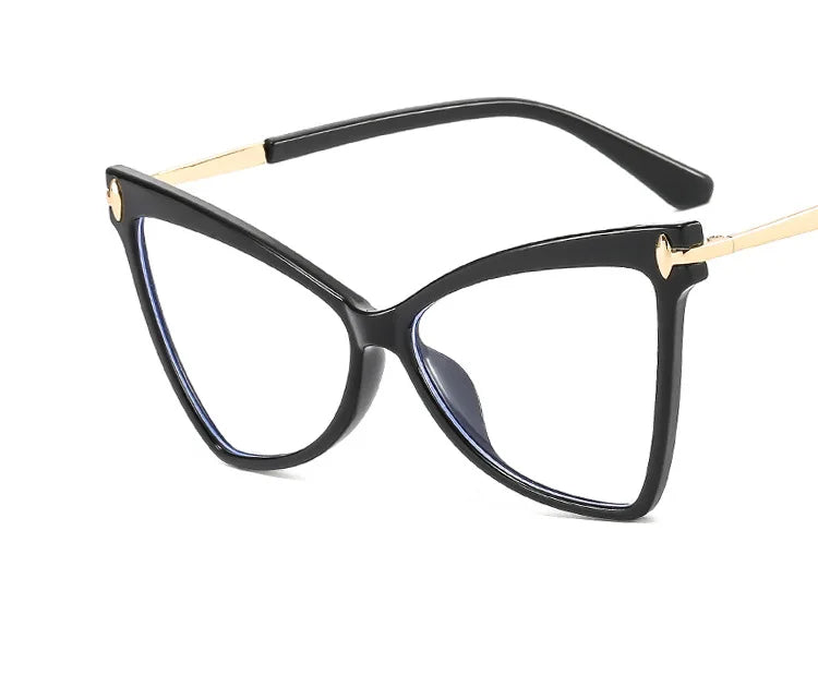 Women's Cat Eye Blue Light Blocking Glasses - Butterfly Large Frame Eyewear
