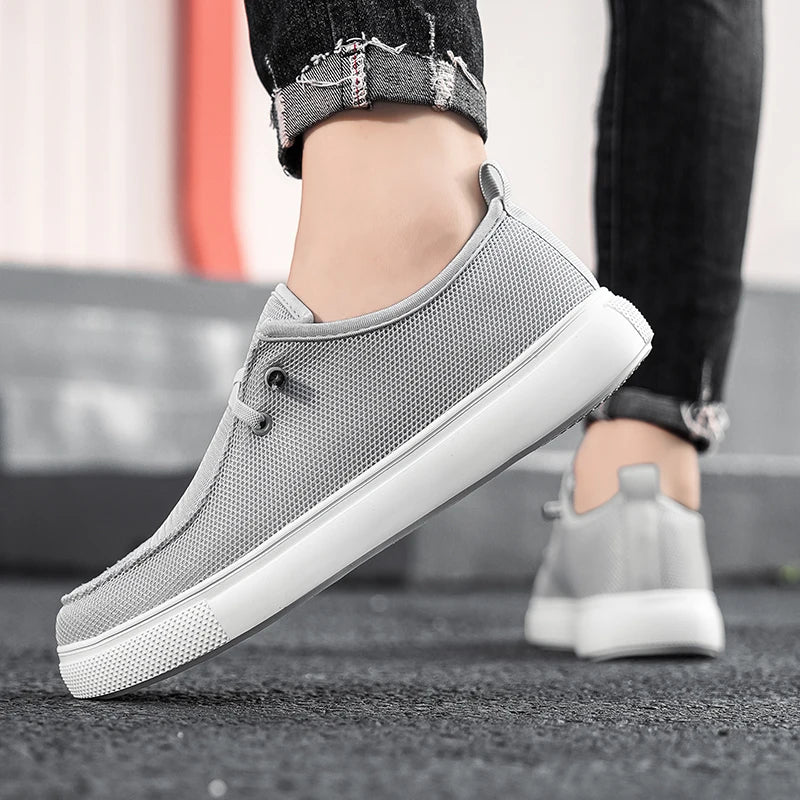 Summer Casual Sneakers - Men's Breathable Flat Tennis & Running Trainers