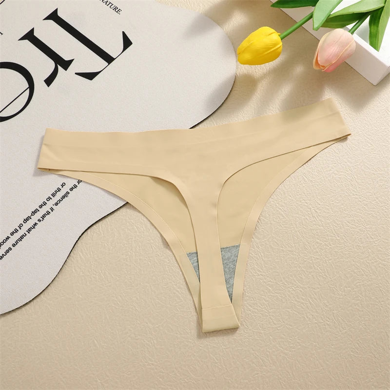Women's Seamless Satin Thong 3-Pack