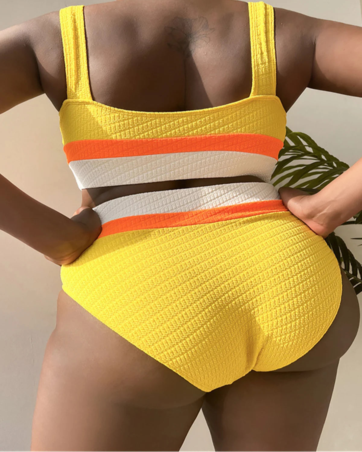 Women's Splicing Bikini Plus Size Swimwear Swimsuit  Two-pieces Bikini set