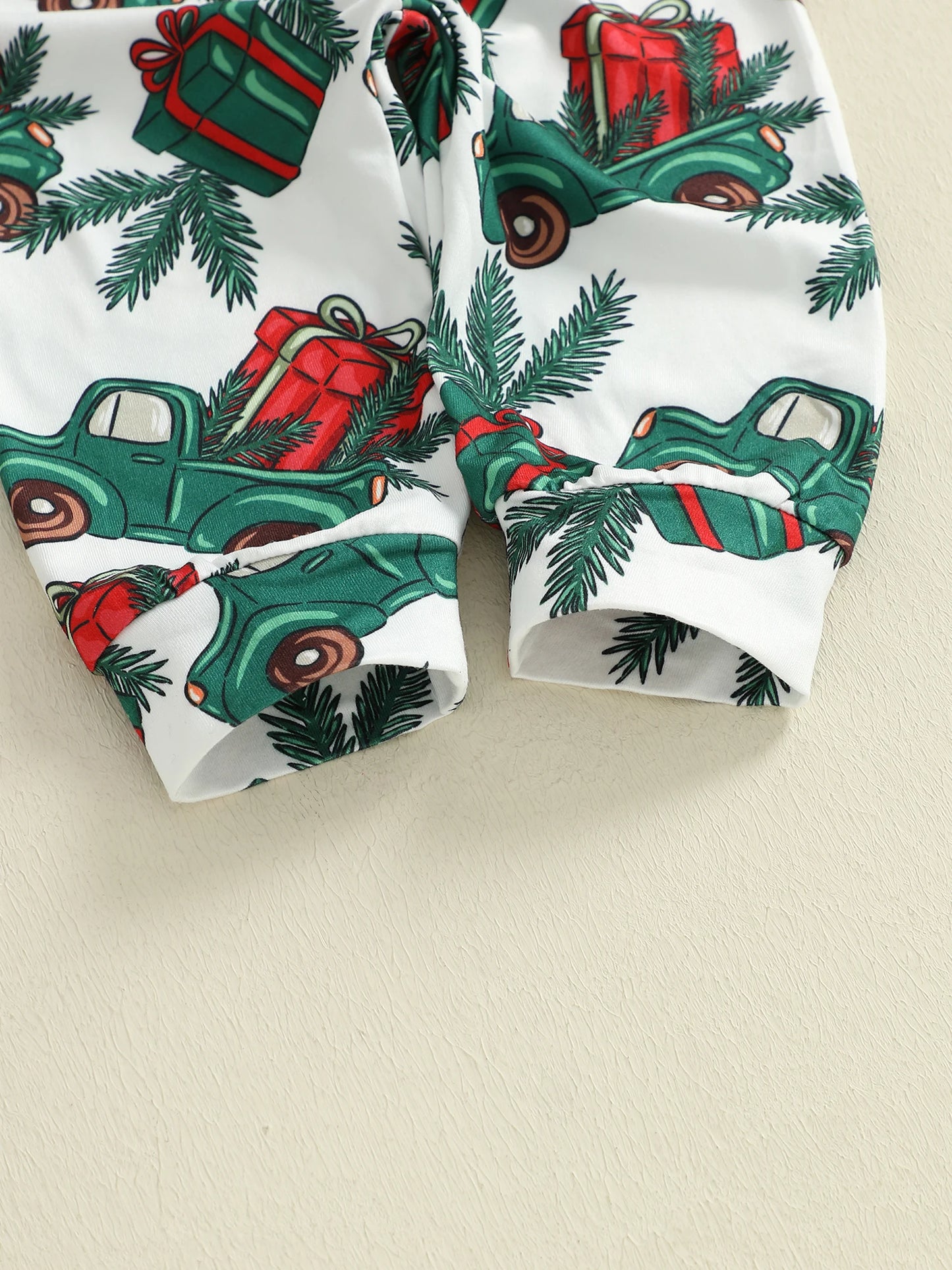 Christmas Baby Boys 3-Piece Outfit Set - Printed Romper, Overalls & Hat (0-18M)
