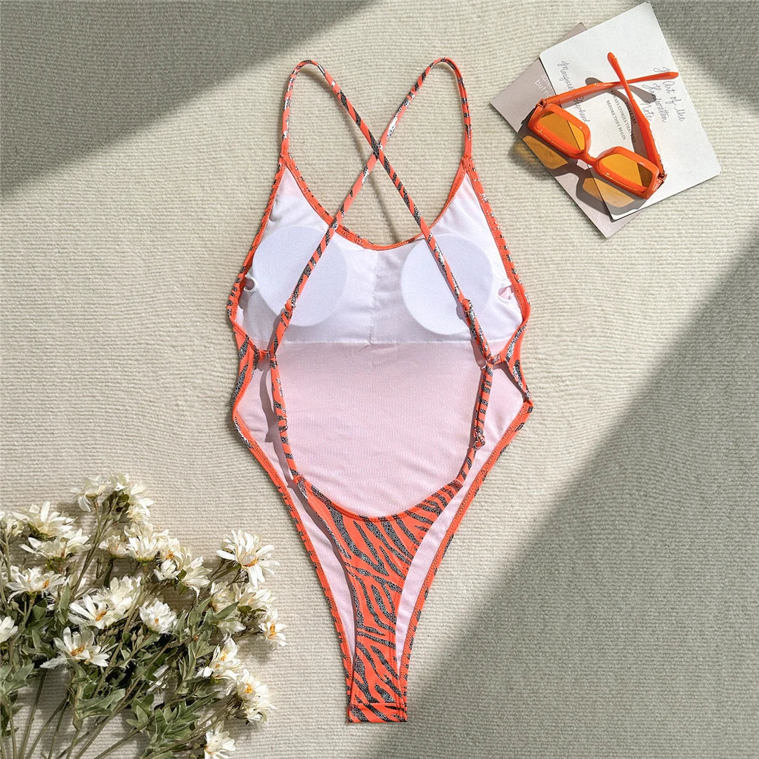 Women's String Mini Micro Thong Swimwear One Piece Swimsuit