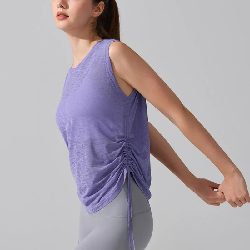 Women's Summer Gym T-Shirt - Breathable Quick Dry Fitness Tank Top