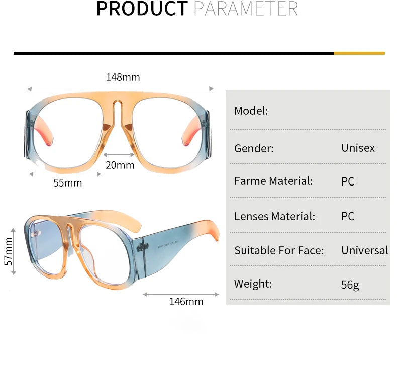 Oversized Round Blue Light Blocking Glasses