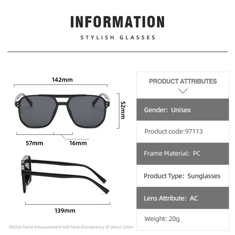 Men's Retro Plastics Frame UV400