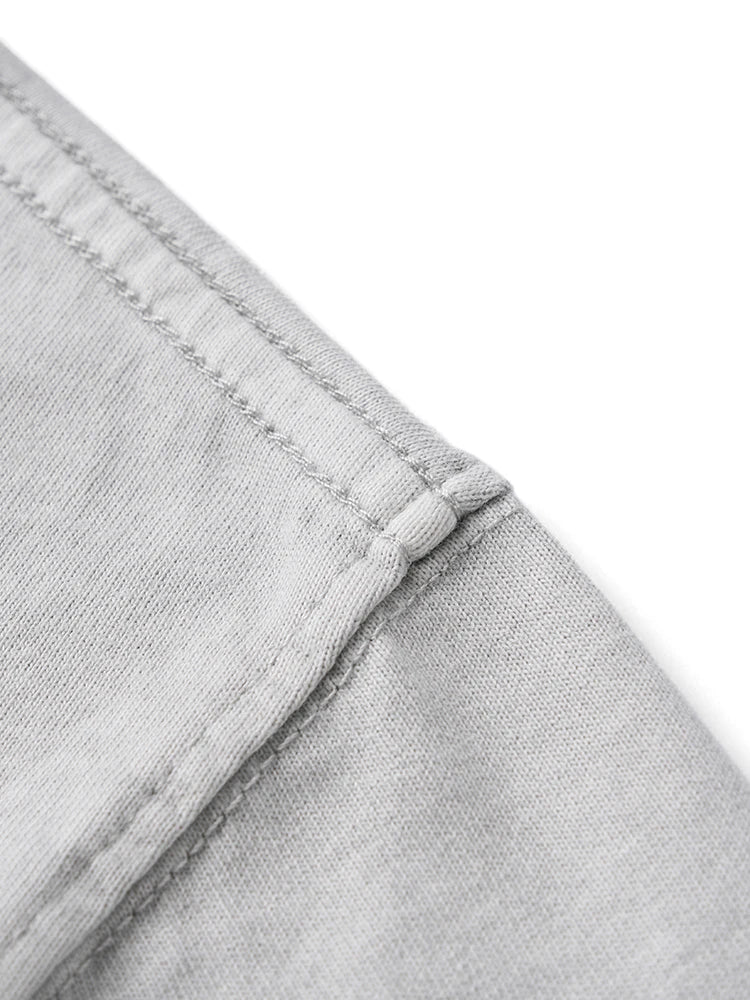 Men's Oversized Vintage Washed Cotton T-Shirt - Breathable Plus Size