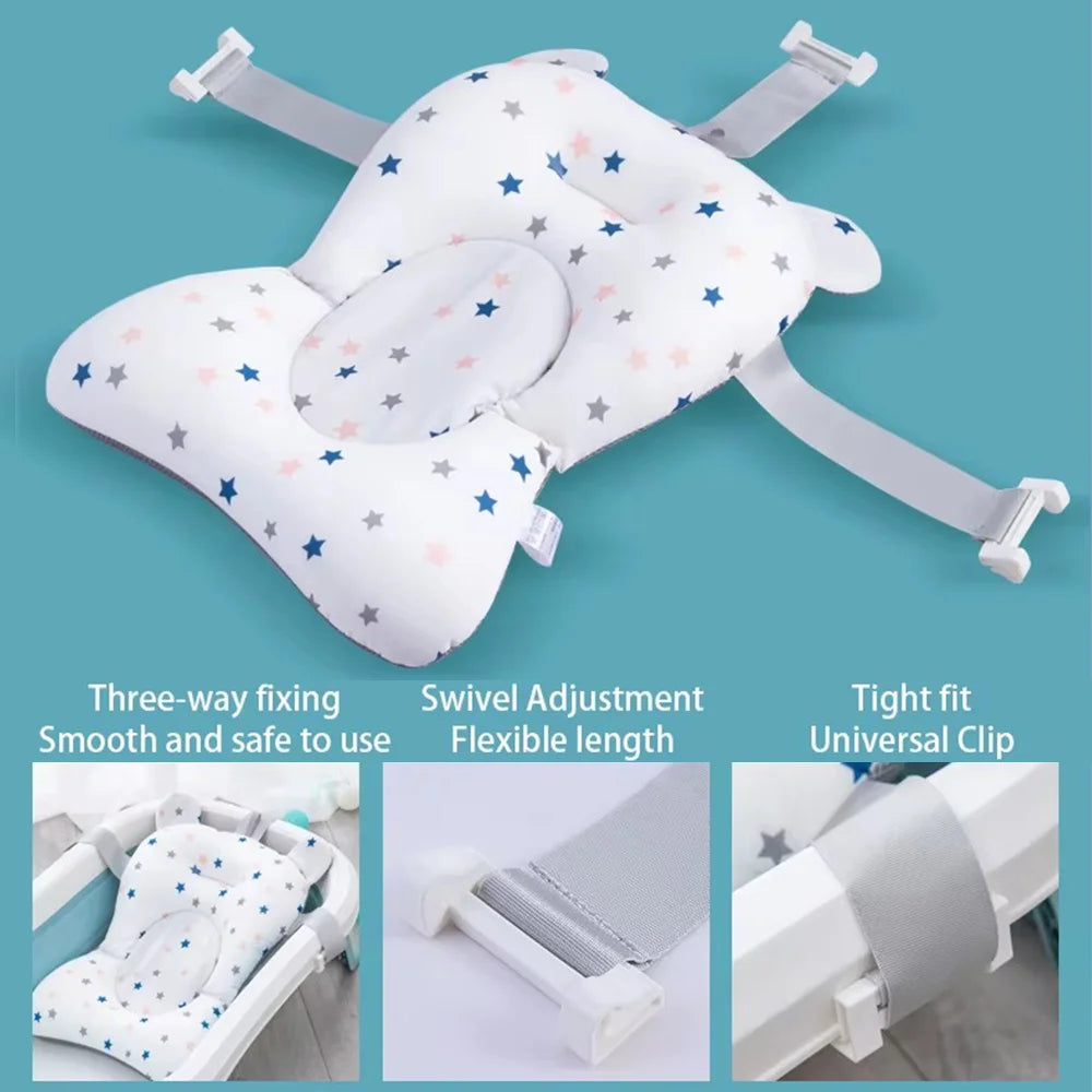Baby Bathtub Pad - Adjustable Bath Support Seat for Newborn Bathing
