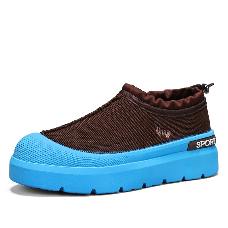Men's Platform Vulcanized Slip-On Sneakers - Comfortable Running Tennis Shoes