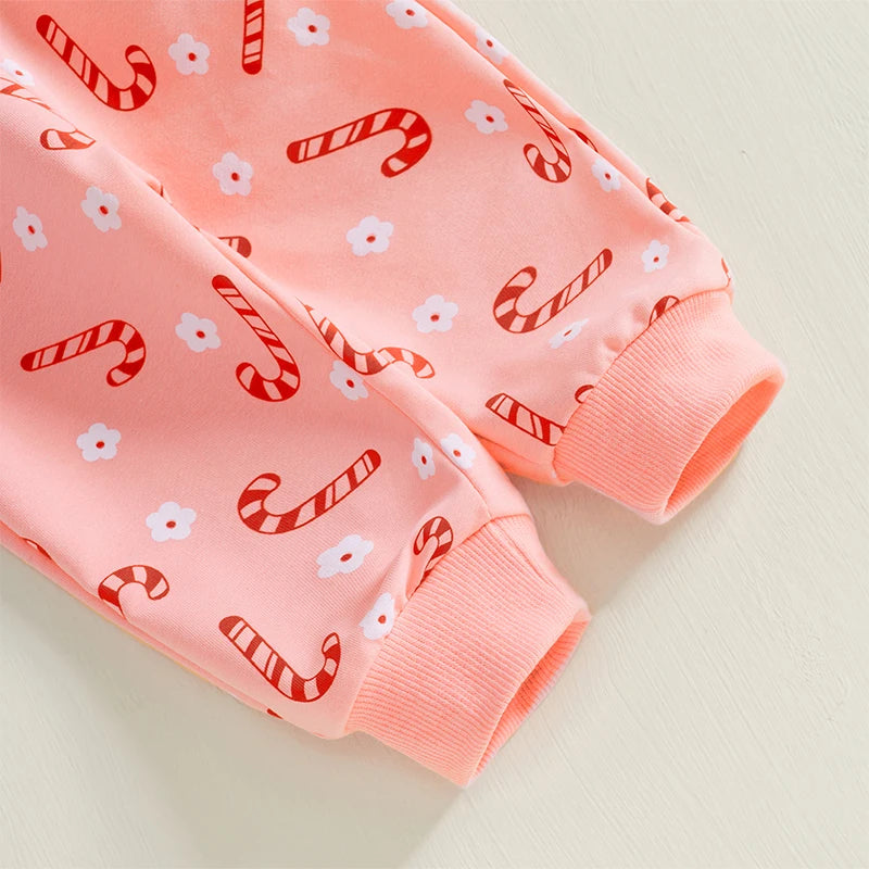Christmas Candy Cane and Tree Print Romper - Baby Boys Girls Jumpsuit