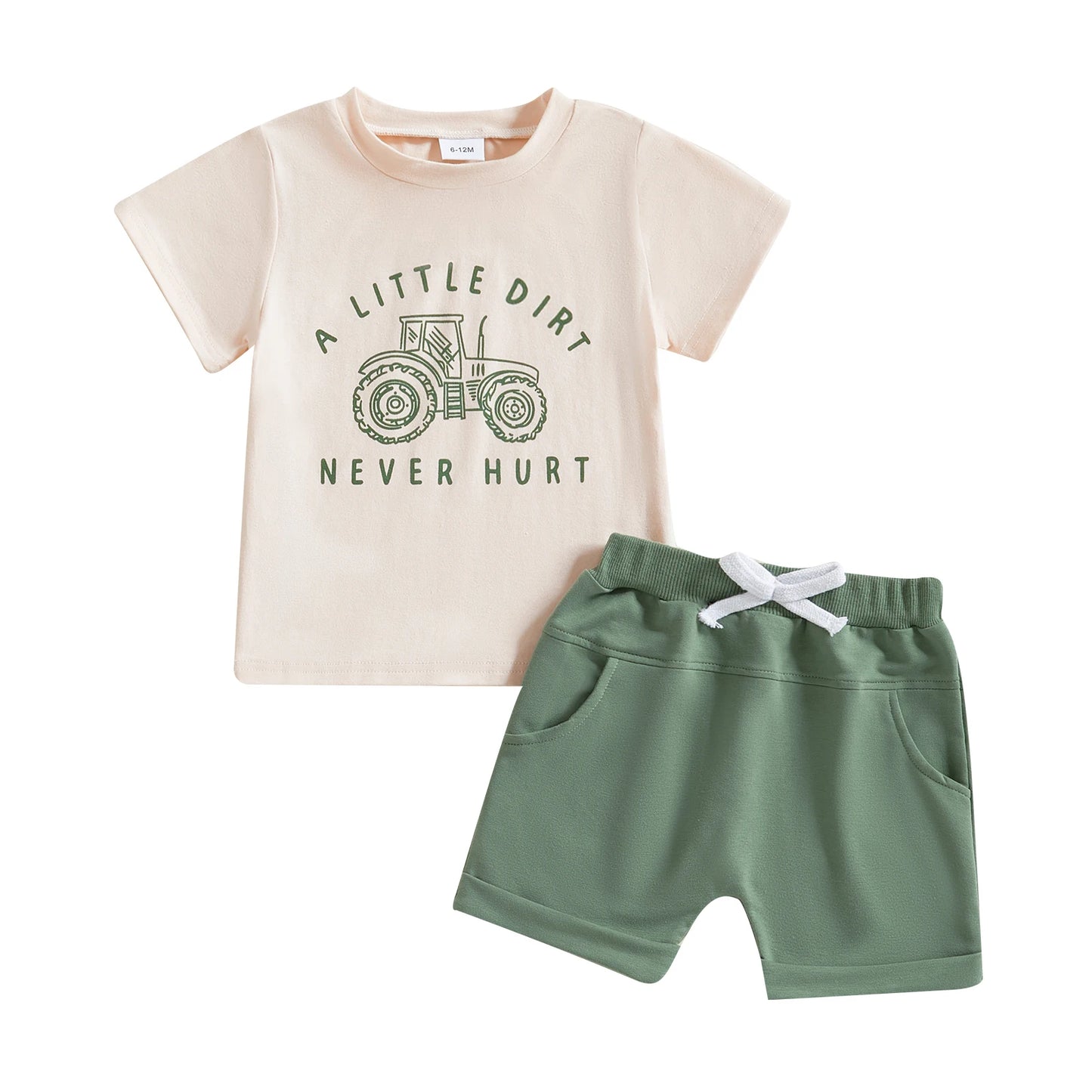 0-4Y Infant Baby Boys Summer Casual Clothes Set Cartoon Letter Print Short Sleeve T Shirt and  Shorts