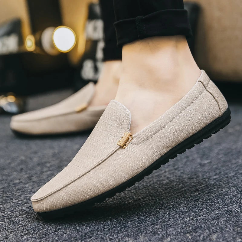 Men's Casual Loafers Comfortable Slip-on Flat Shoes
