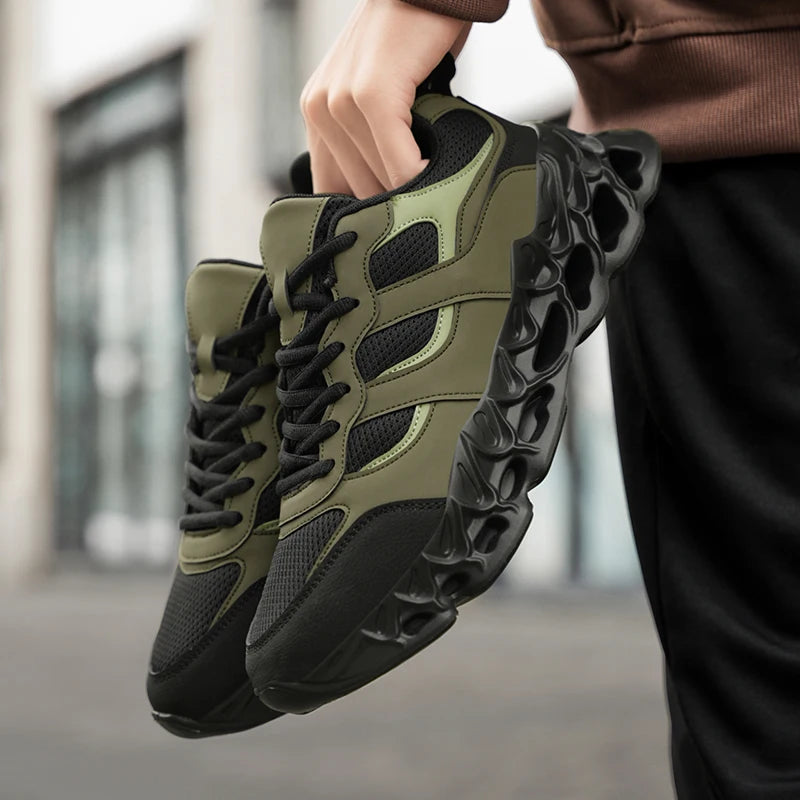 Men's Casual Breathable Sports Shoes Lace Up Comfortable Sneakers