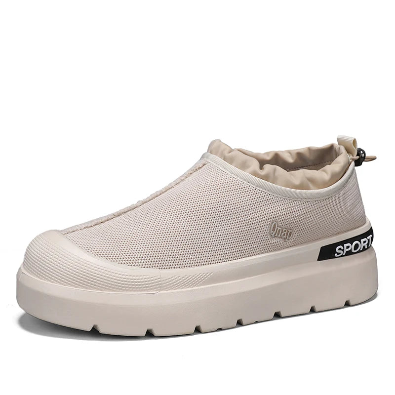 Men's Platform Vulcanized Slip-On Sneakers - Comfortable Running Tennis Shoes
