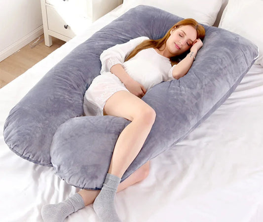 Pregnancy Pillow 130x70cm - Maternity Support Cushion for Sleep & Nursing