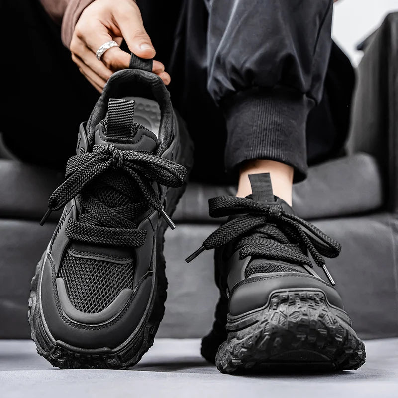 Street Style Platform Sneakers - Men's Skateboard Running & Tennis Trainers