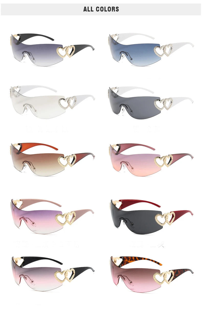 Frameless Sports Sunglasses UV400 for Women