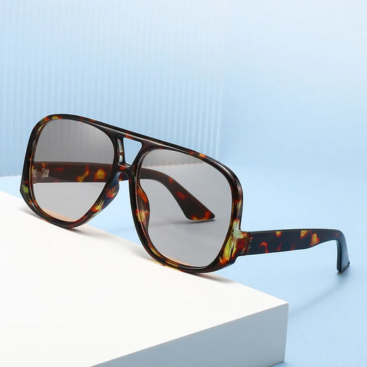 Unisex 1/3pcs Oversized  Double Bridges Sunglasses UV400