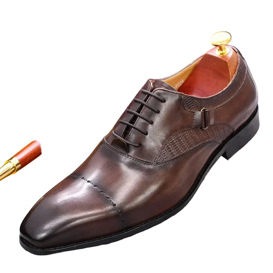 Men's Genuine Calfskin Oxford Dress Shoes - Cap Toe