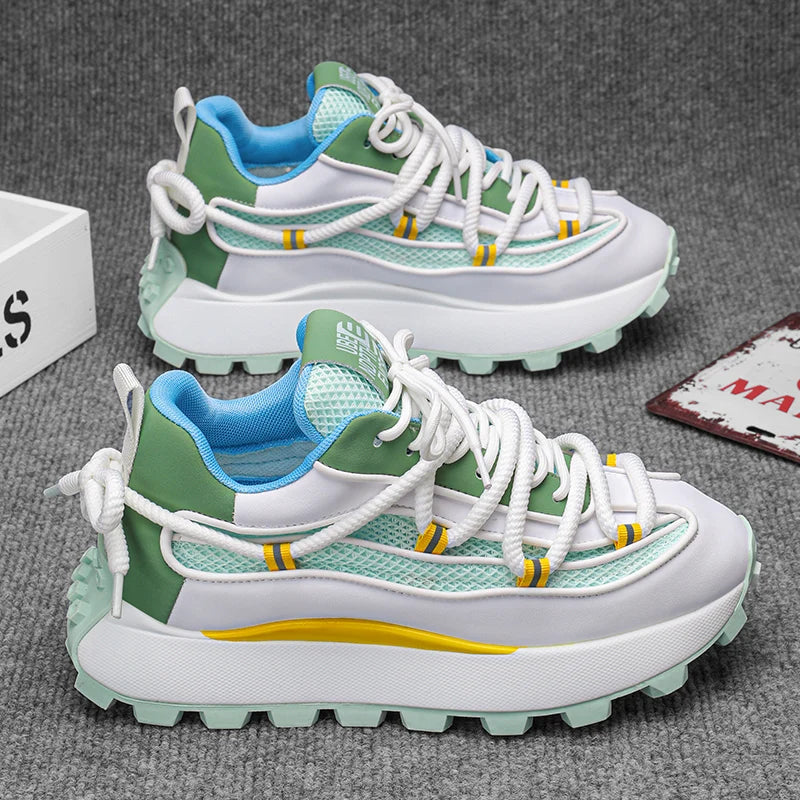 Men's Lightweight Platform Sneakers - Breathable Running Shoes