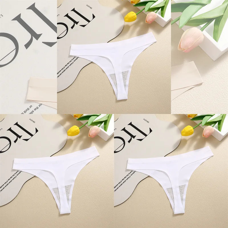 Women's Seamless Satin Thong 3-Pack